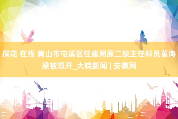 探花 在线 黄山市屯溪区住建局原二级主任科员董海梁被双开_大皖新闻 | 安徽网