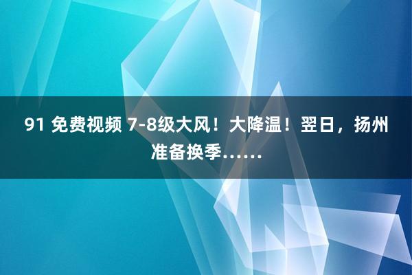 91 免费视频 7-8级大风！大降温！翌日，扬州准备换季……