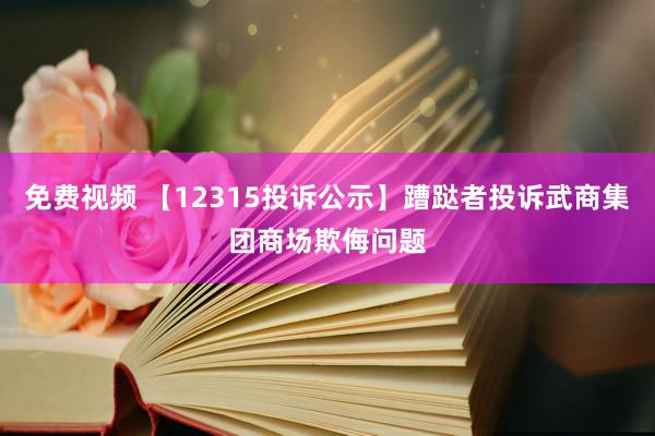 免费视频 【12315投诉公示】蹧跶者投诉武商集团商场欺侮问题