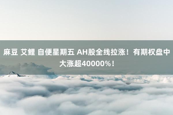 麻豆 艾鲤 自便星期五 AH股全线拉涨！有期权盘中大涨超40000%！