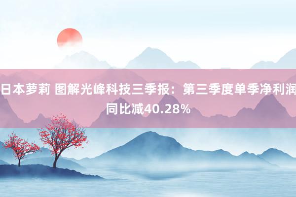 日本萝莉 图解光峰科技三季报：第三季度单季净利润同比减40.28%