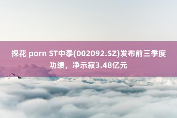 探花 porn ST中泰(002092.SZ)发布前三季度功绩，净示寂3.48亿元